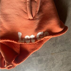 Madhappy Women’s High Waisted Ombre Orange Let Go Puffy Sweat Shorts Size Small